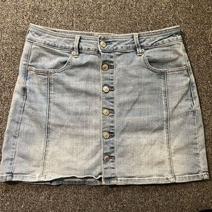 American eagle button up jean skirt